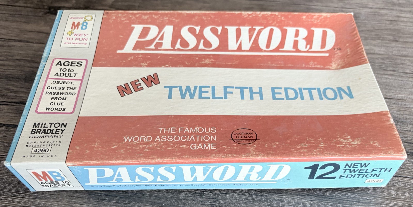 Vintage 1970 Milton Bradley PASSWORD Twelfth Edition #4260 99% Complete