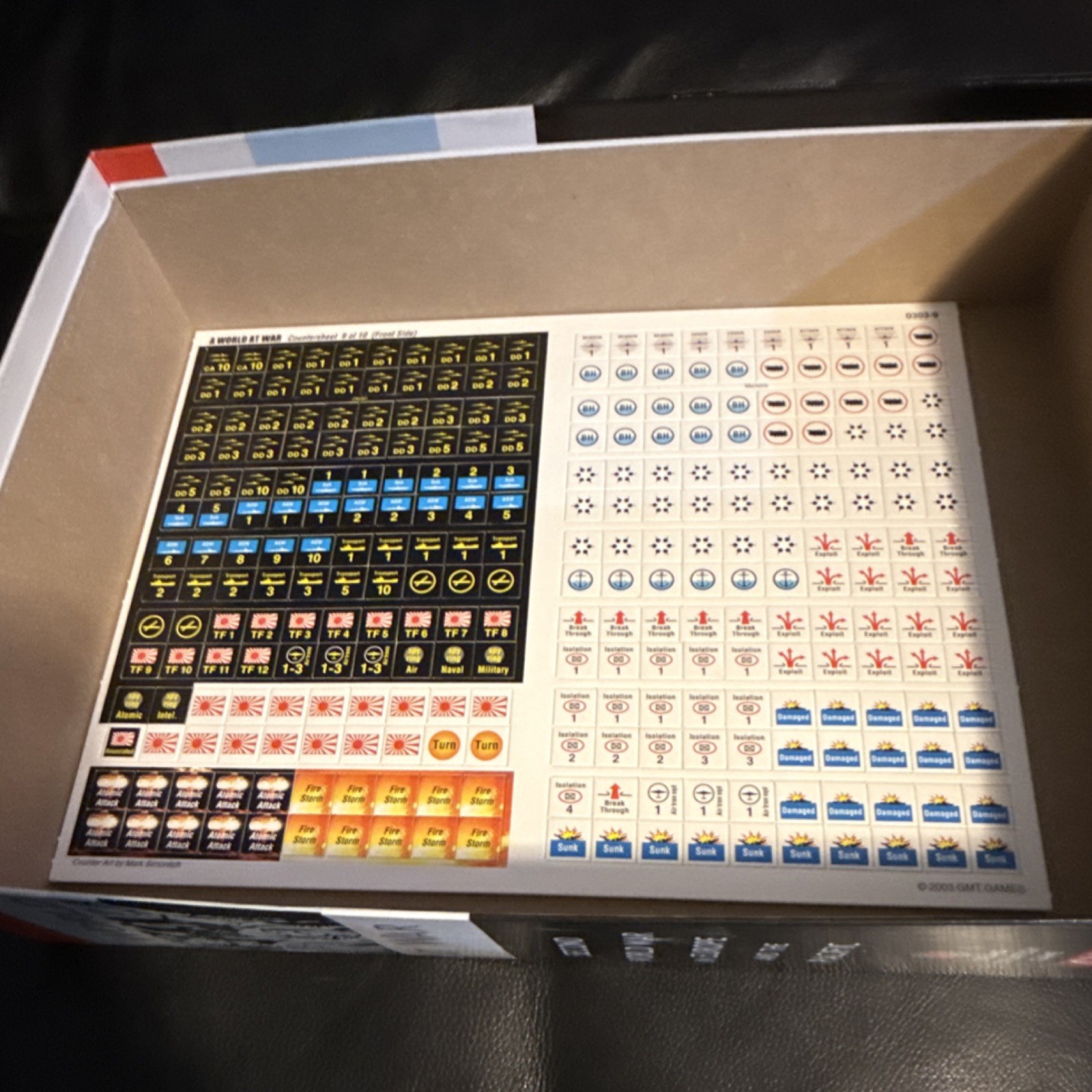 GMT A World at War: Second World War in Europe & Pacific Board Game UNPUNCHED