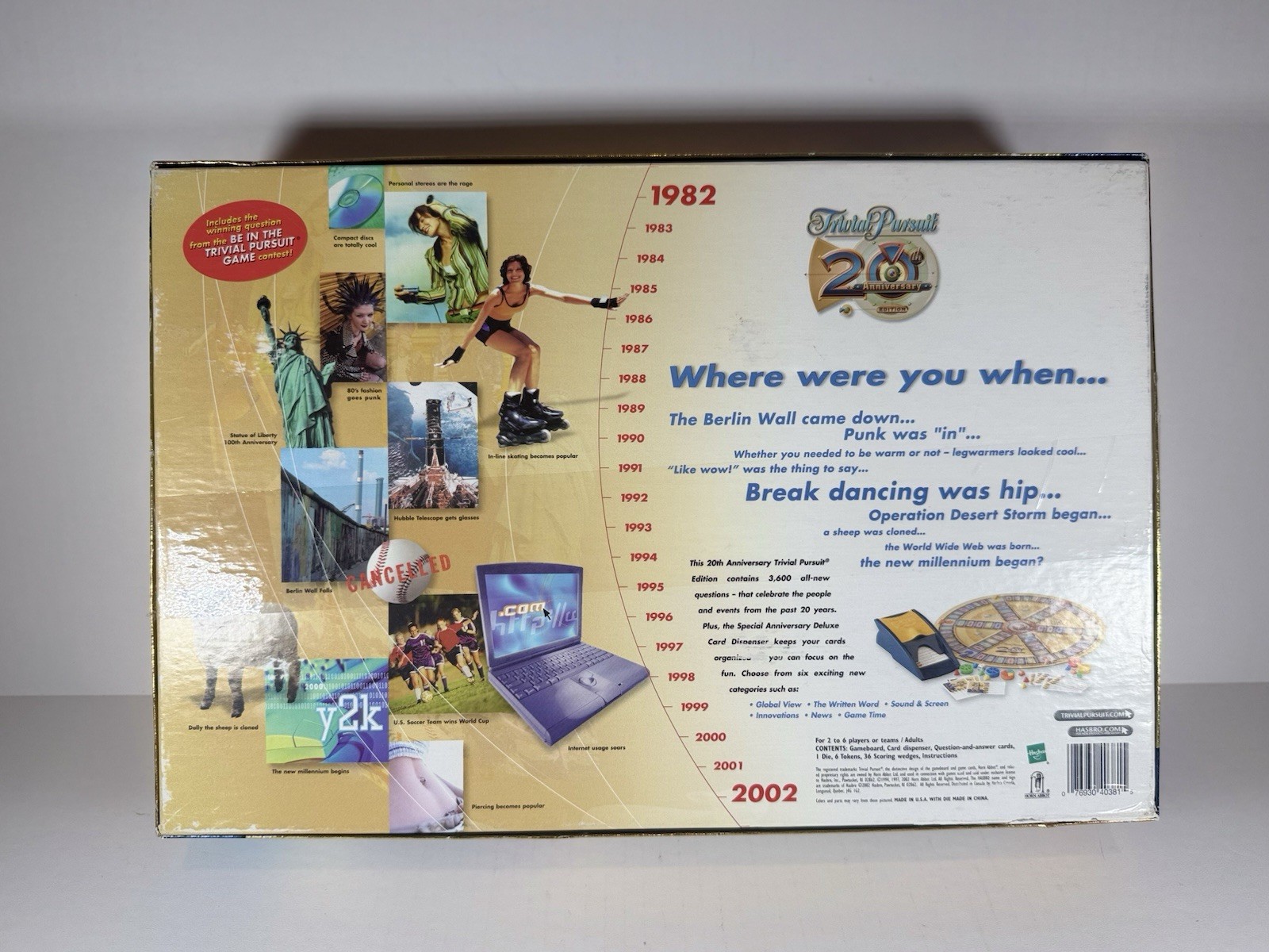 Trivial Pursuit 20th Anniversary Edition Board Game Complete