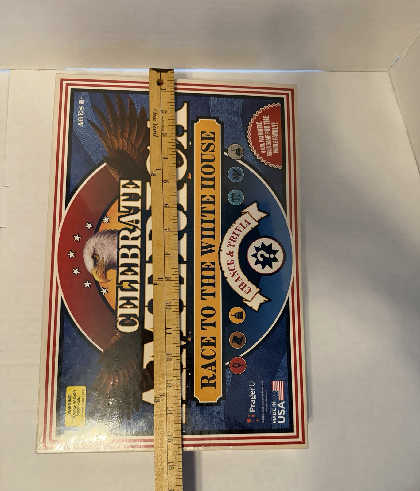 Celebrate America Race to the White House Board Game USA Chance Trivia Sealed
