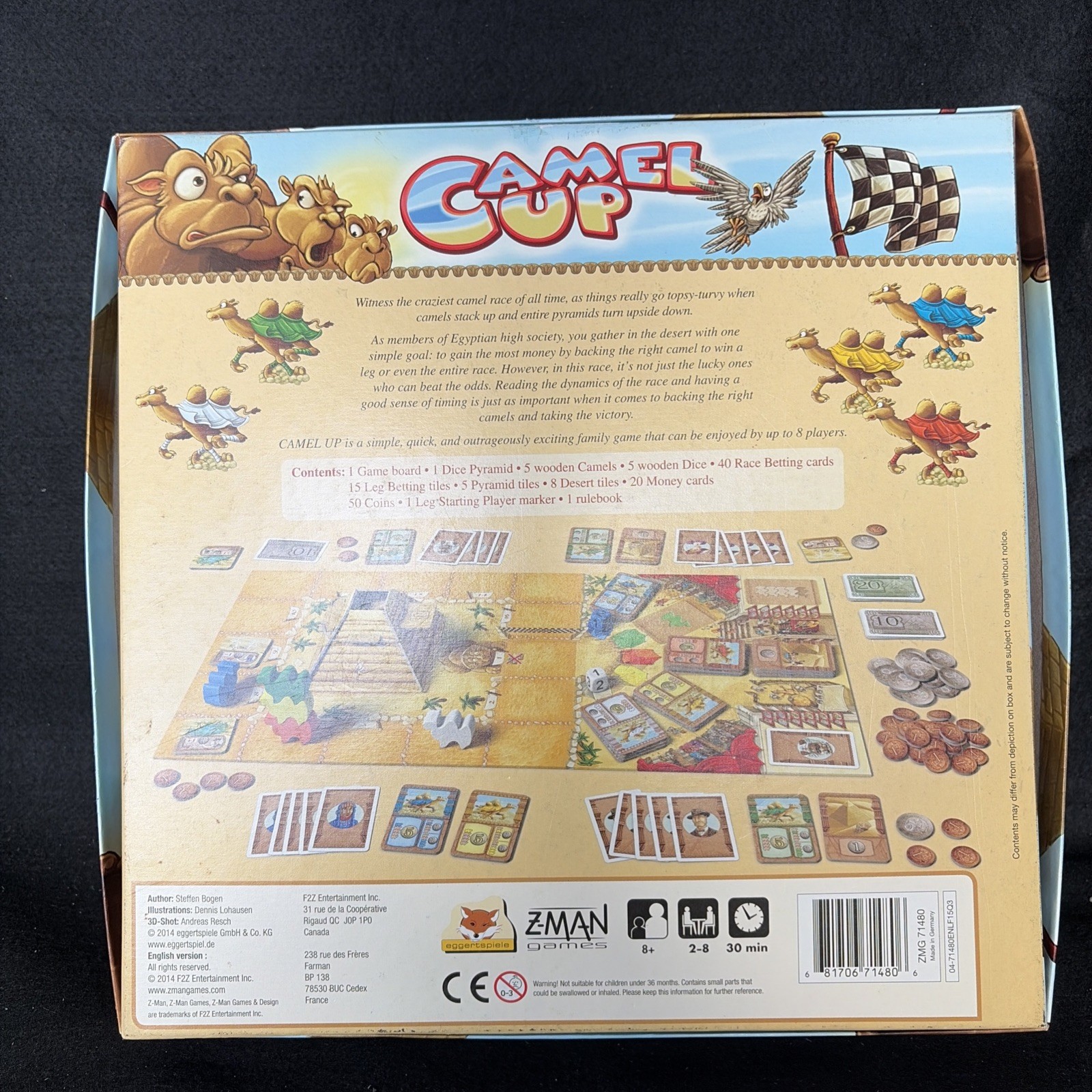 CAMEL UP Board Game – Steffen Bogen 2014 Z-Man 100% Complete