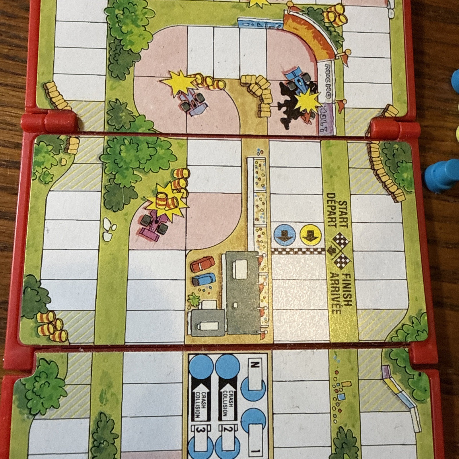 Flipsiders Checkered Flag 1987 Milton Bradley Cassette Travel Game – Complete