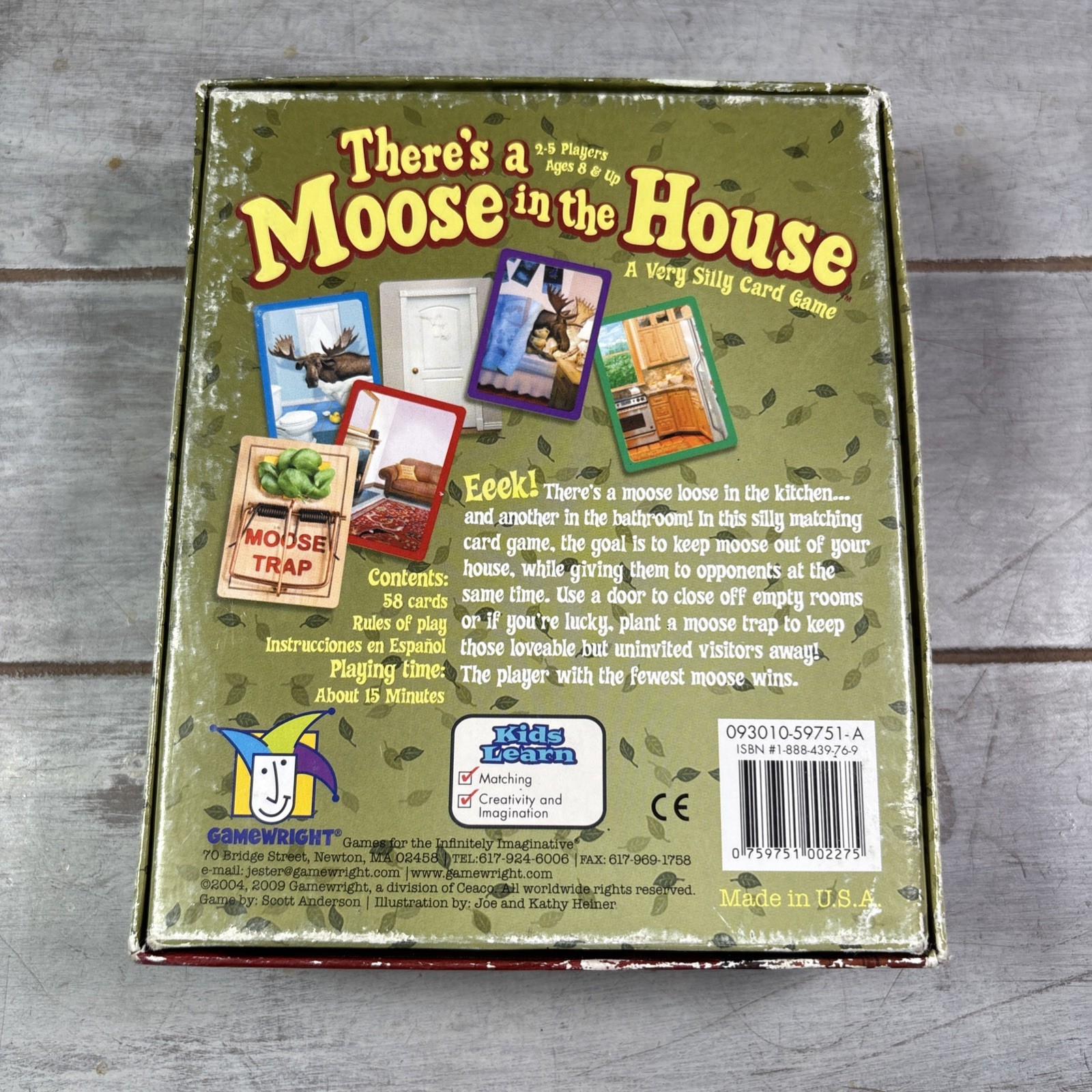 There’s a Moose in the House Card Game Gamewright Kids Learn Matching Creativity