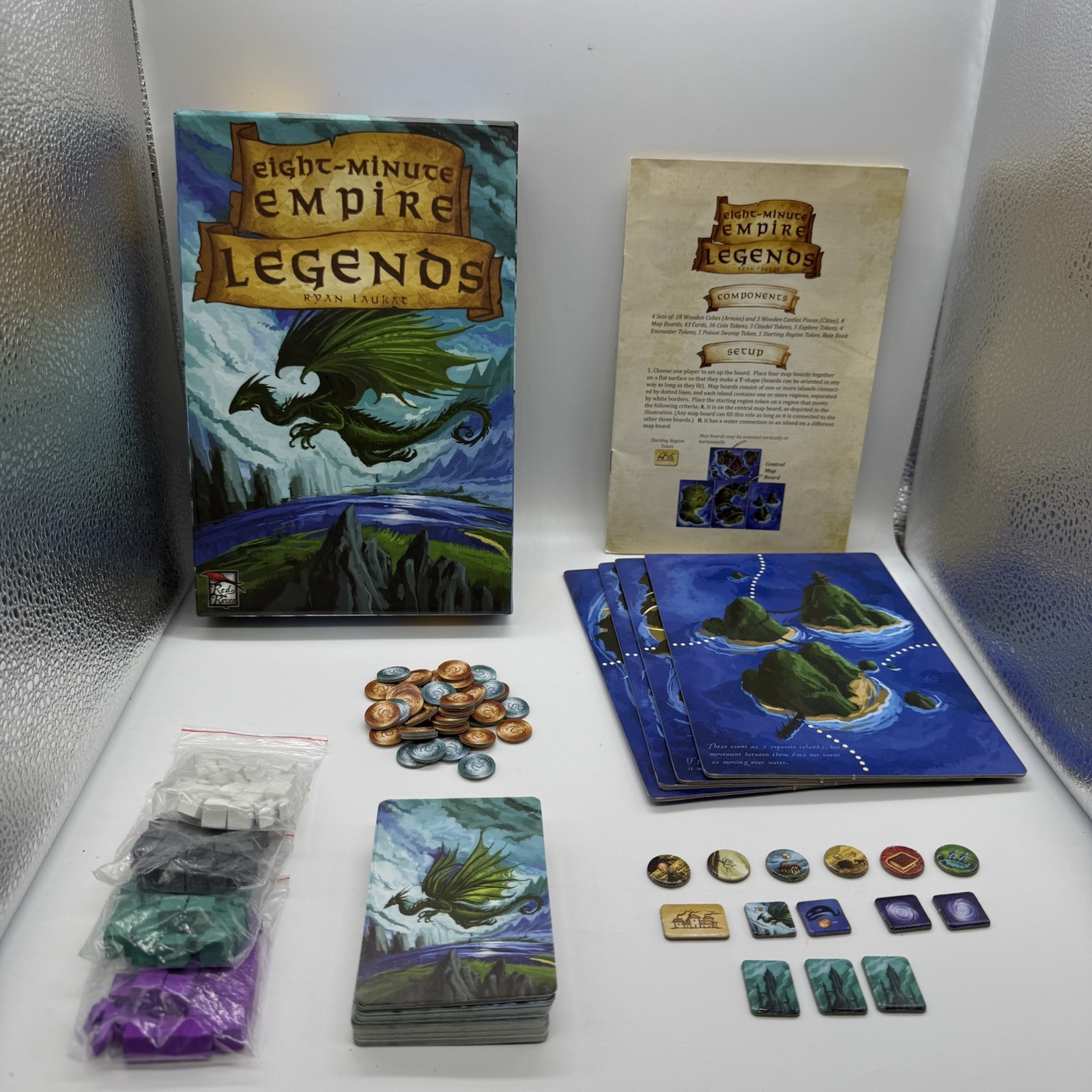 Eight Minute Empire Legends Board Game 2013 Red Raven Games Ryan Laukat Complete