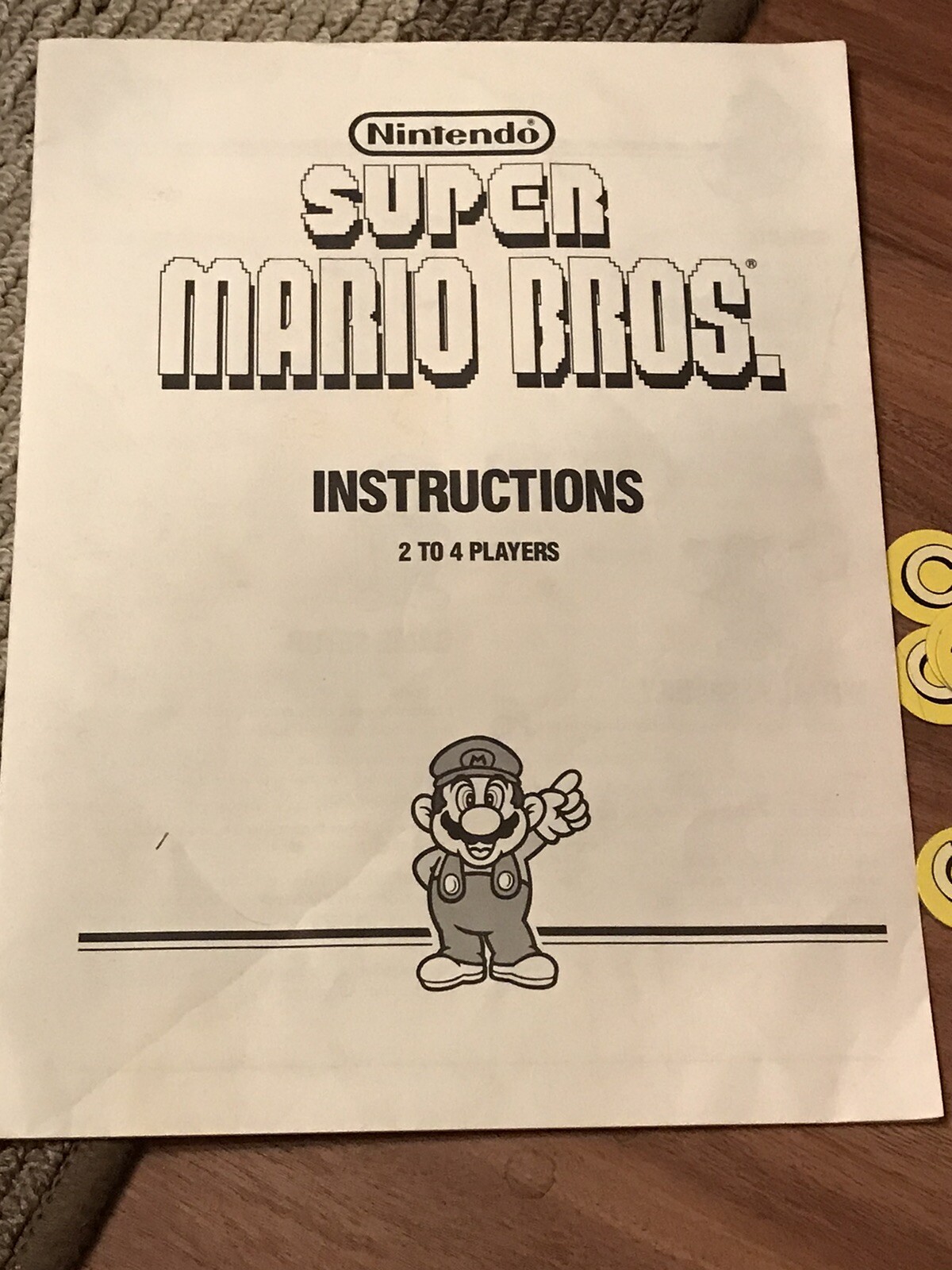 Nintendo Super Mario Brothers board game 1988 Milton Bradley Nearly complete