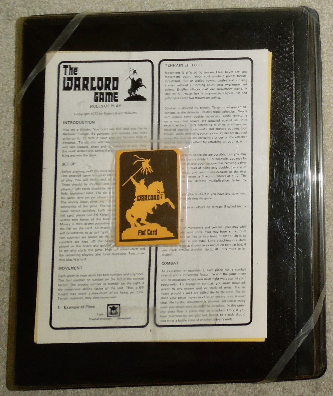 Vintage 1977 The Warlord Game by Robert Borth Williams, Medieval Fantasy Wargame