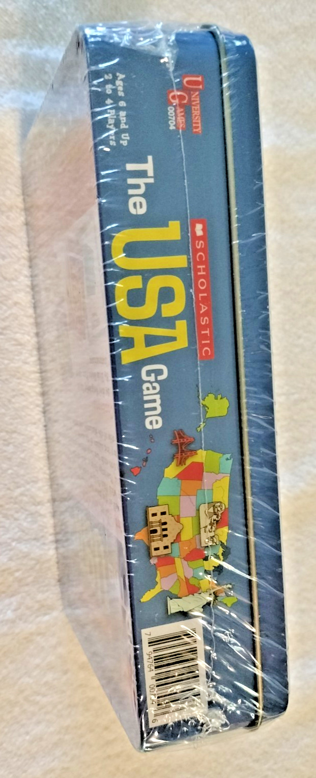 The USA Game Tin Edition TRIVIA GAME Scholastic University Games NEW SEALED