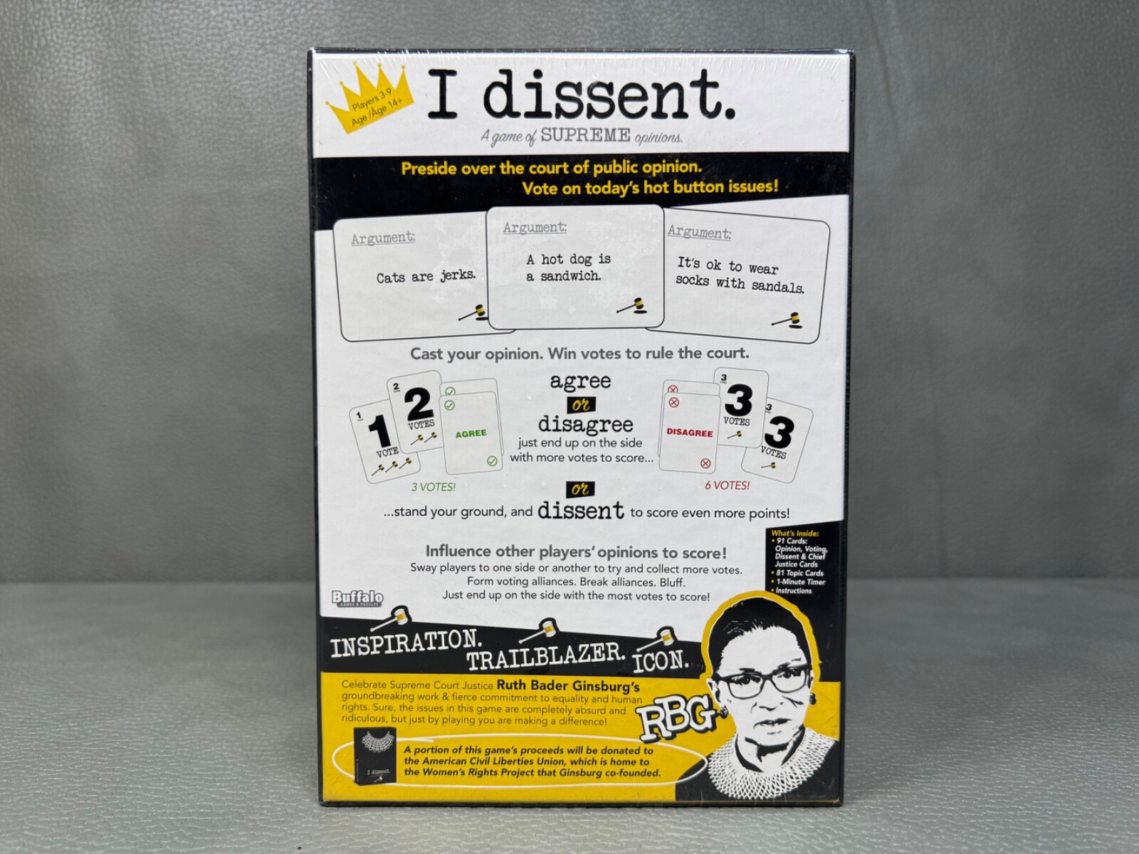 I Dissent A Game of Supreme Opinions RBG Ruth Bader Ginsberg
