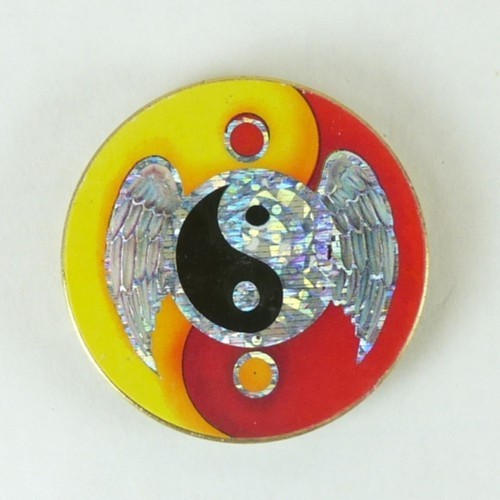 1/4″ Thick 2.5oz Heavy Brass Double Sided Pogs Slammer Poison Skull Ying Yang