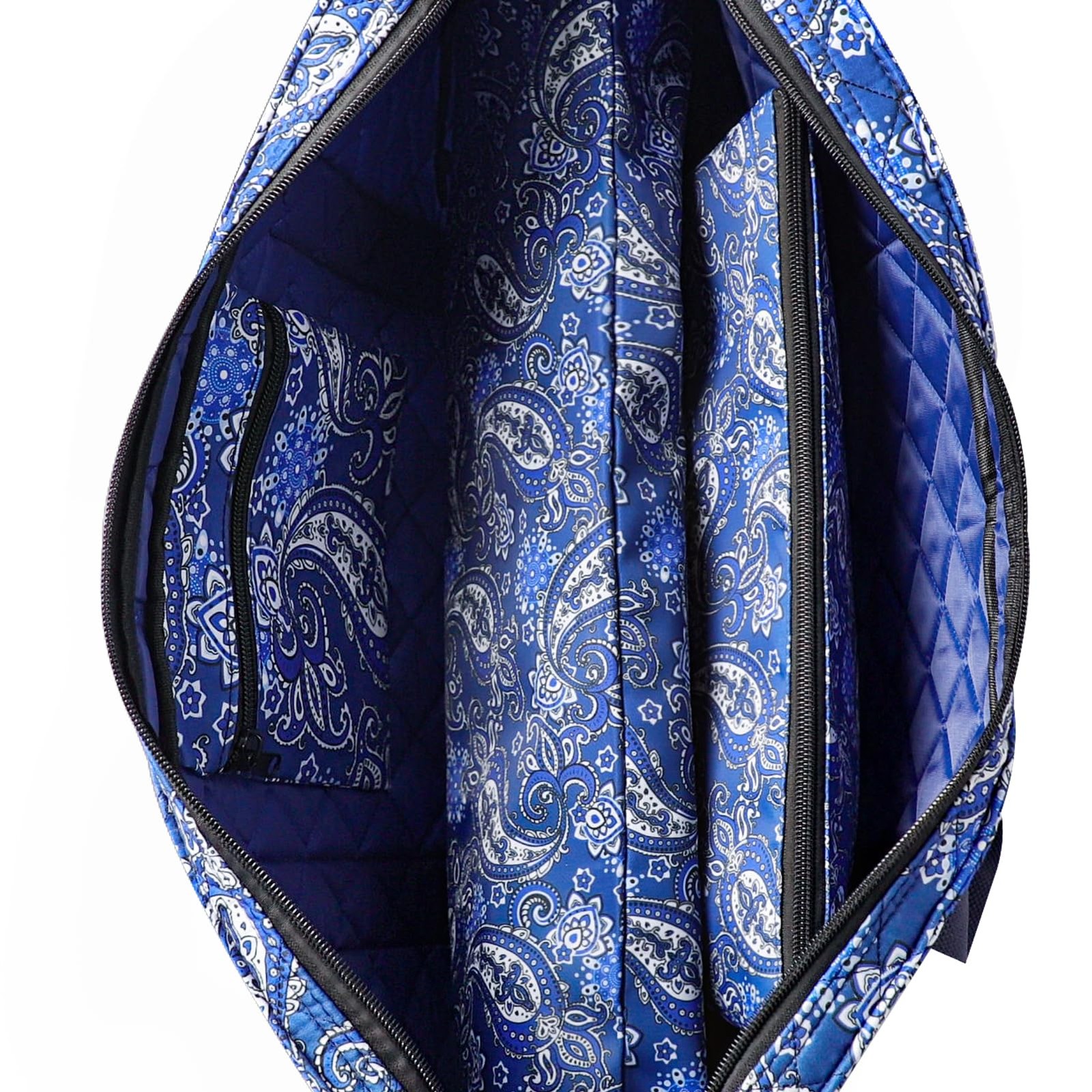 Empty Mahjong Bag,Thickened Blue Printed American Mahjong Set, Tiles Bag and