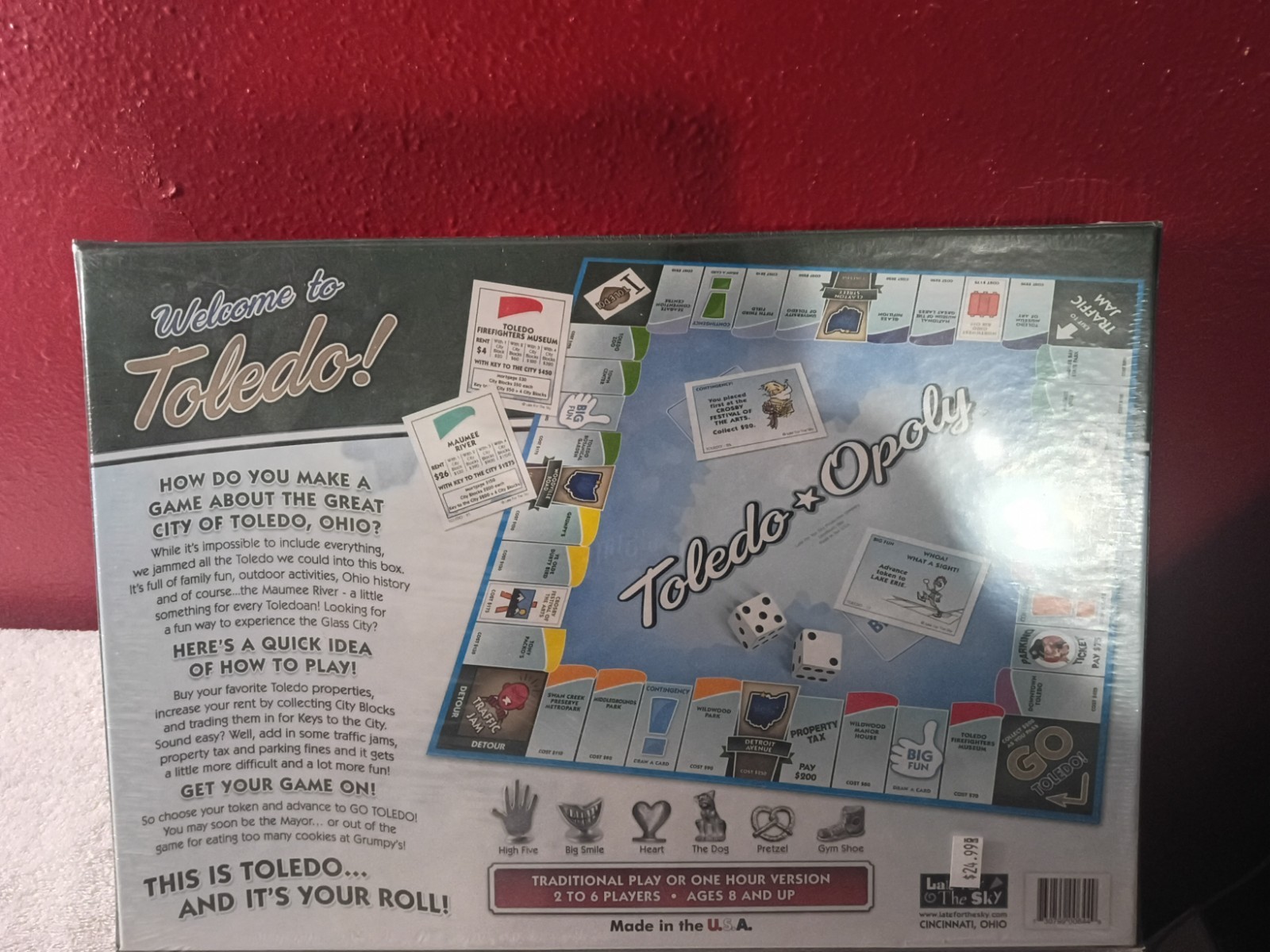 Toledo-opoly Board Game Glass City Toledo Ohio Monopoly BNIB Sealed – RARE OOP