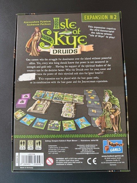 Isle of Skye Druids Expansion # 2 – Lookout Games – New Open Box – READ!