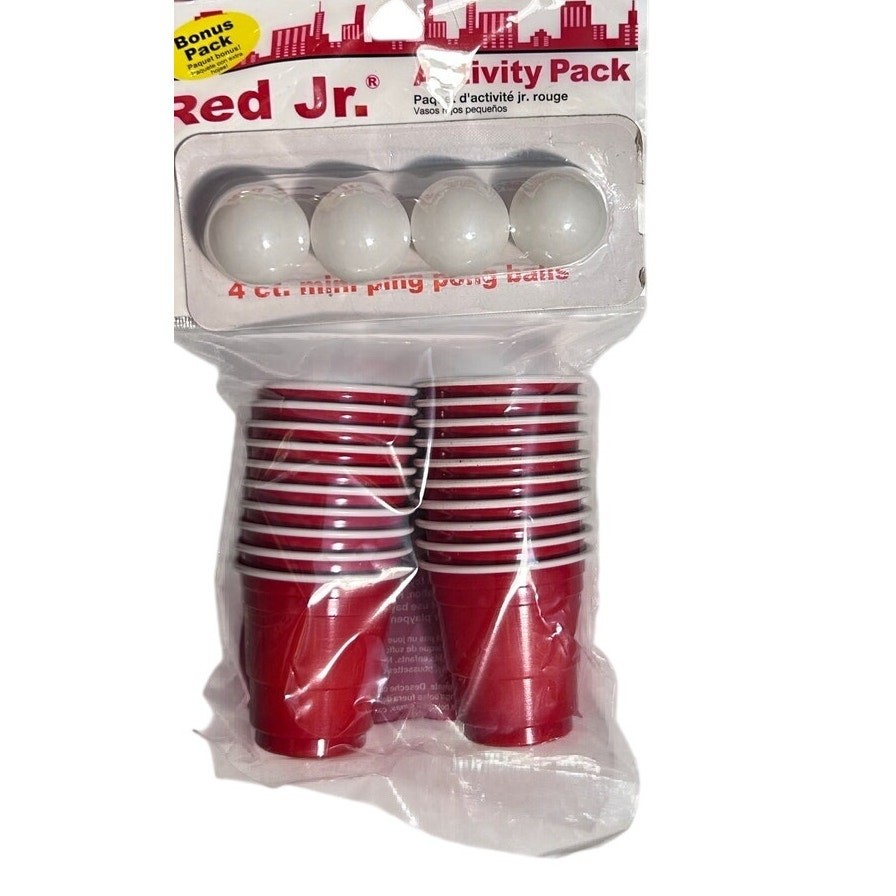 Red Jr Activity Pack Mini “Beer Pong” Game Set Ping Pong NWT College Party Dorm
