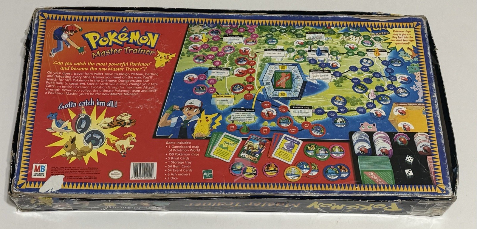 Vintage Hasbro Pokemon Master Trainer Game Board 1999 Edition *Read Description