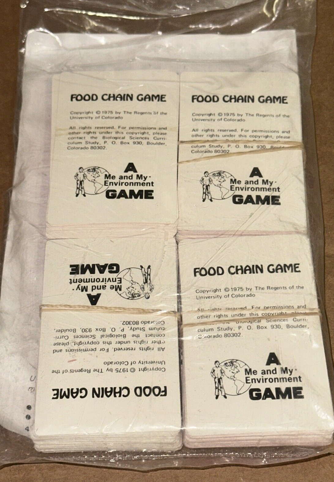 Food Chain Science Energy Transfer Game 4x Decks of Cards Instruction Manual NEW