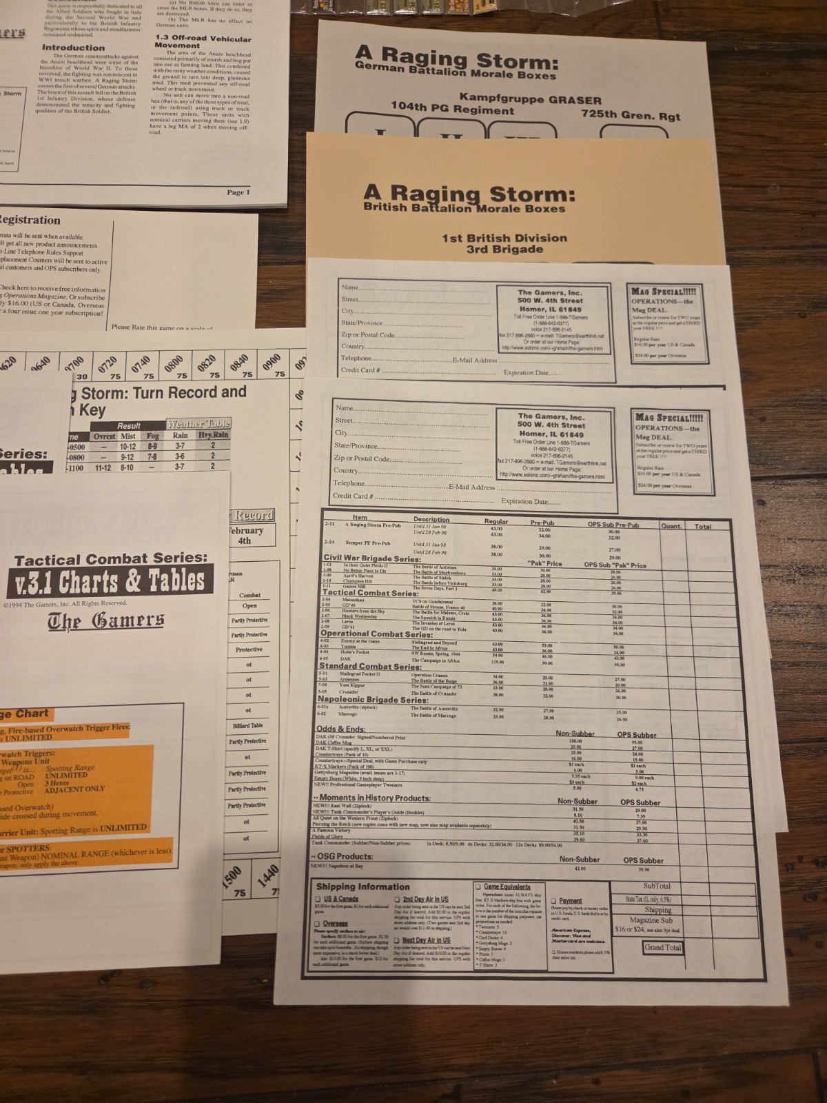 The Gamers Tactical Combat Series A Raging Storm 1997 Wargame