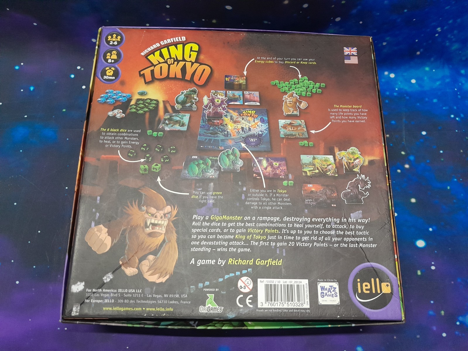 King of Tokyo Board Game – Richard Garfield – PreOwned Complete