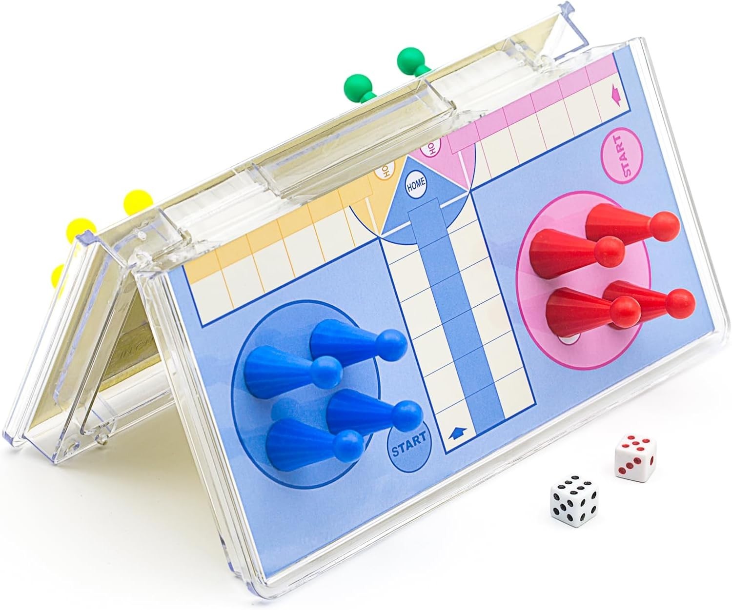6″ Compact Ludo Game Set – Magnetic Folding Board for Family Travel Enjoyment