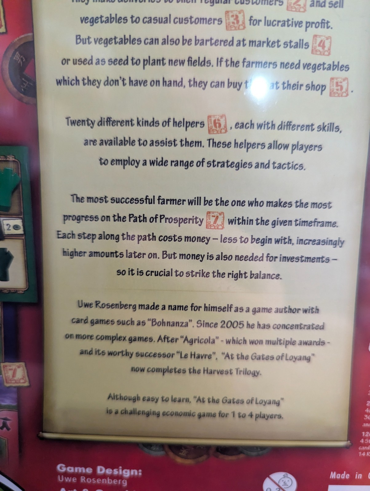 AT THE GATES of LOYANG Board Game SEALED 2016 AWARD WINNER