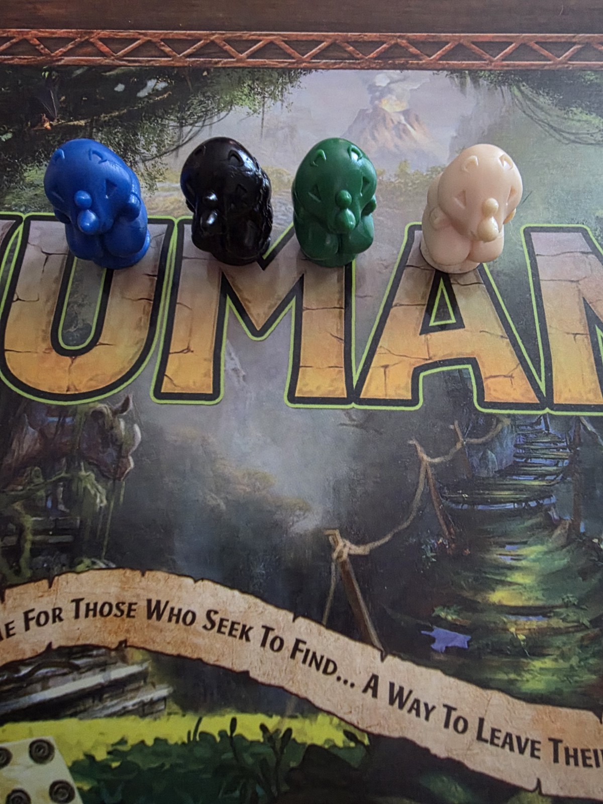 Jumanji Deluxe | 4 Rhino Movers Figures | Official Replacement Game Pieces Pics