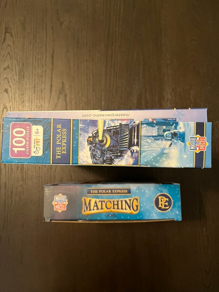The Polar Express Matching Game by Masterpieces and 100 pc Jigsaw Puzzle