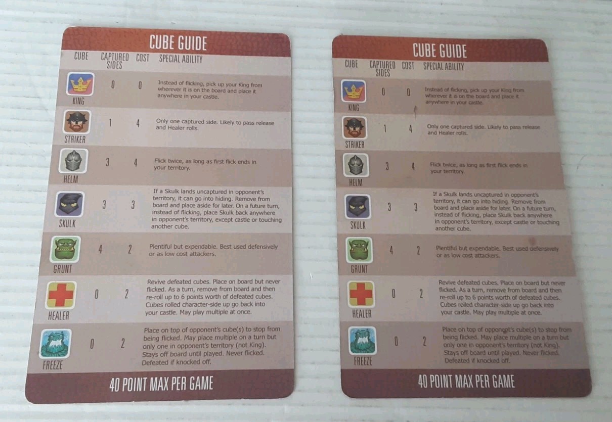Cube Quest Board Game 2 Game Guides Replacement Parts