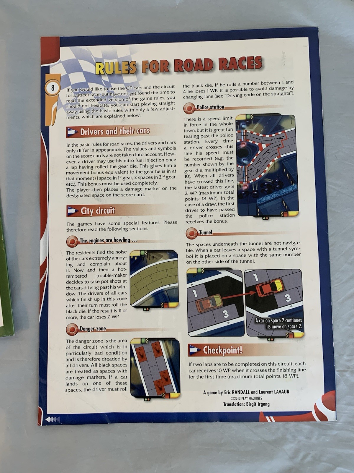Replacement Instruction Manuals for Formula D Board Game