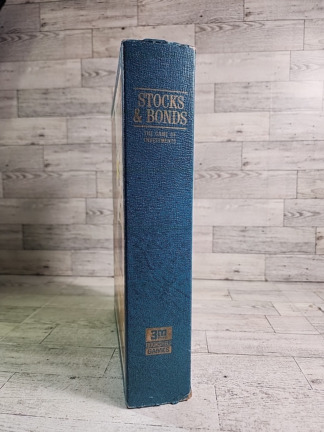 1964 Stocks and Bonds Bookshelf Board Game Vintage Investment Faux Book 3M USA