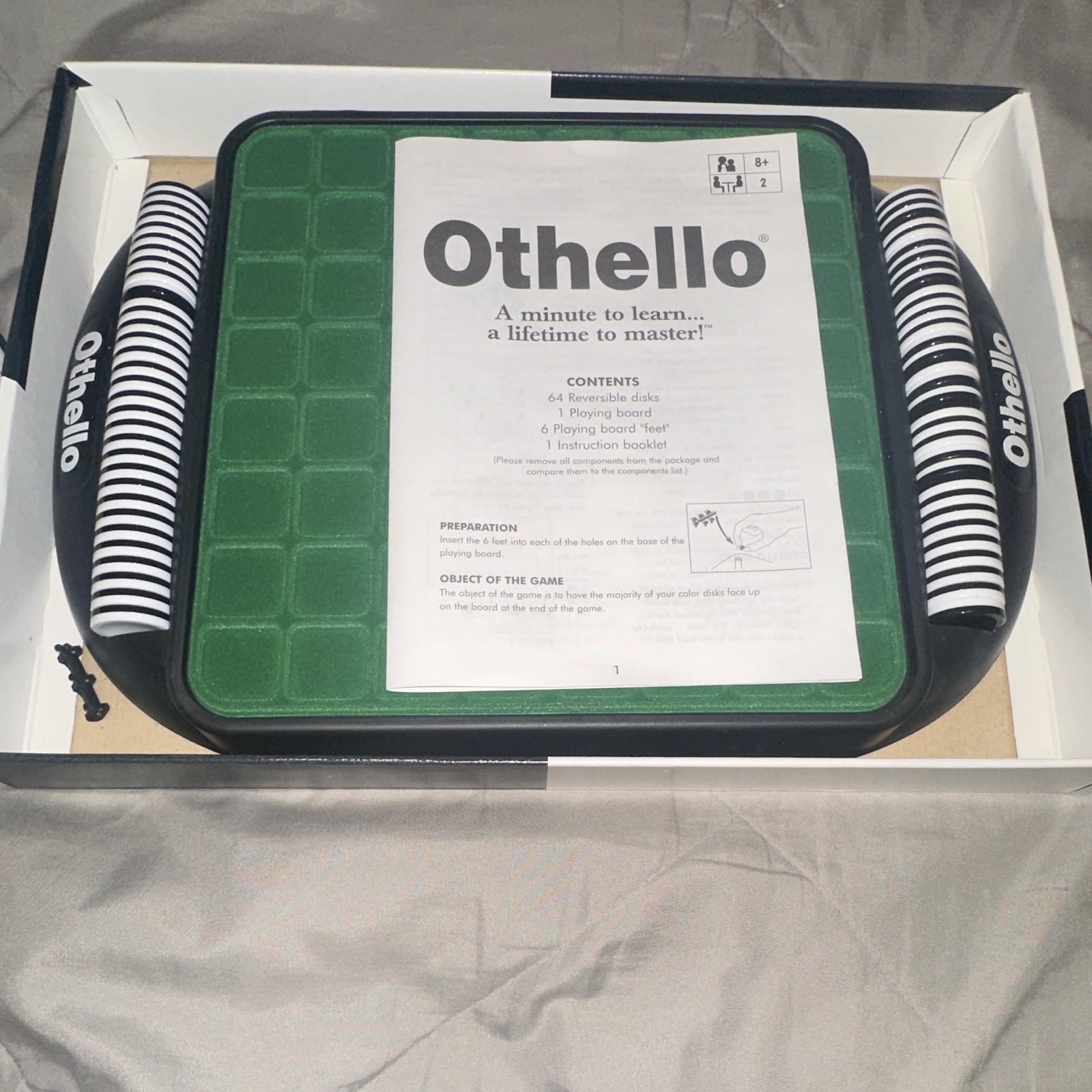Mattel Othello Board Game w/ Reversible Disks, 2P, Ages 8+, B3165