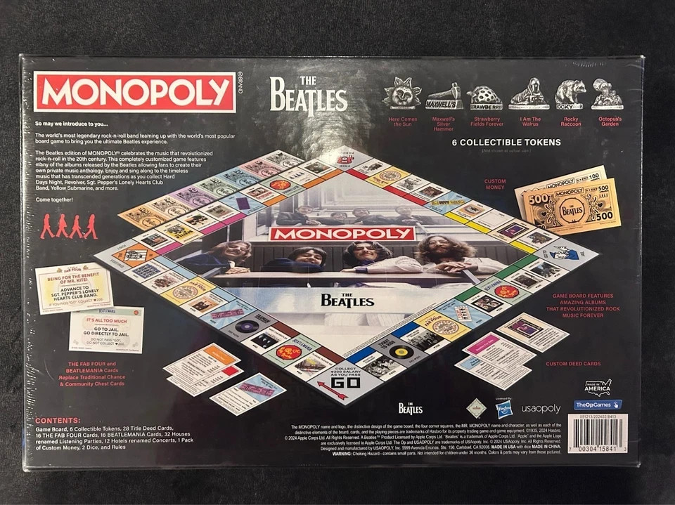 Monopoly THE BEATLES Officially Licensed Game NEW SEALED Abbey Road