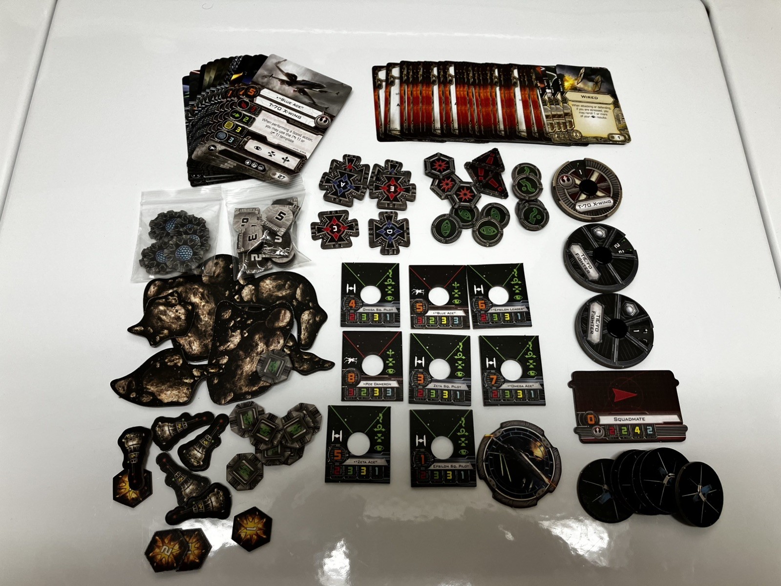 Star Wars X-Wing Miniature Game The Force Awakens Core Set & 8 Expansion Sets