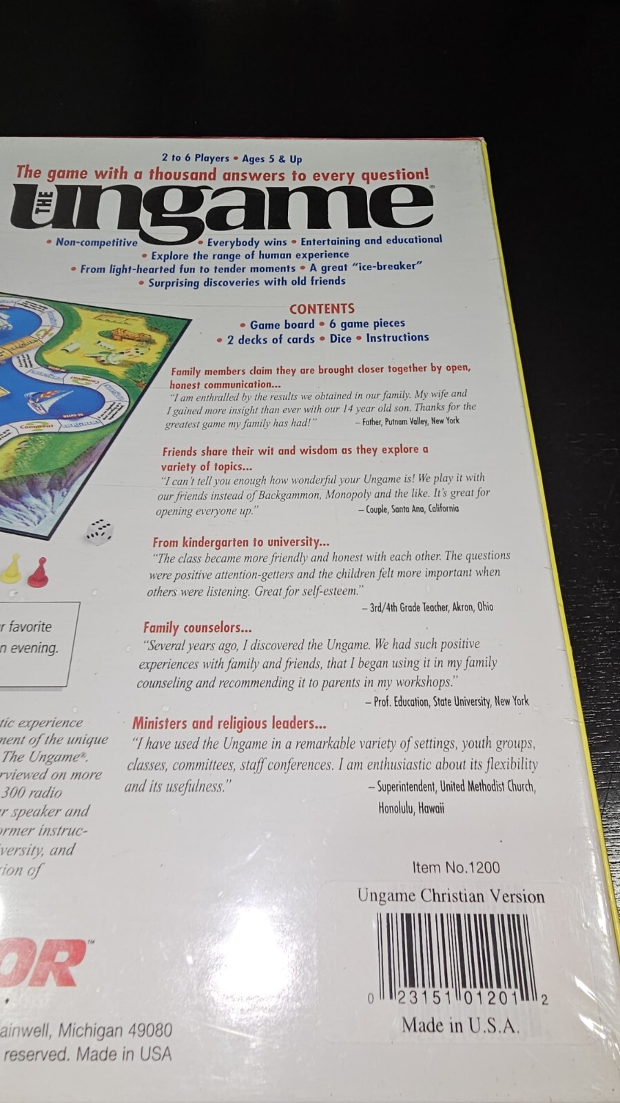 Talicor The Ungame – Christian Version – Ages 5+ | 2-6 players NEW