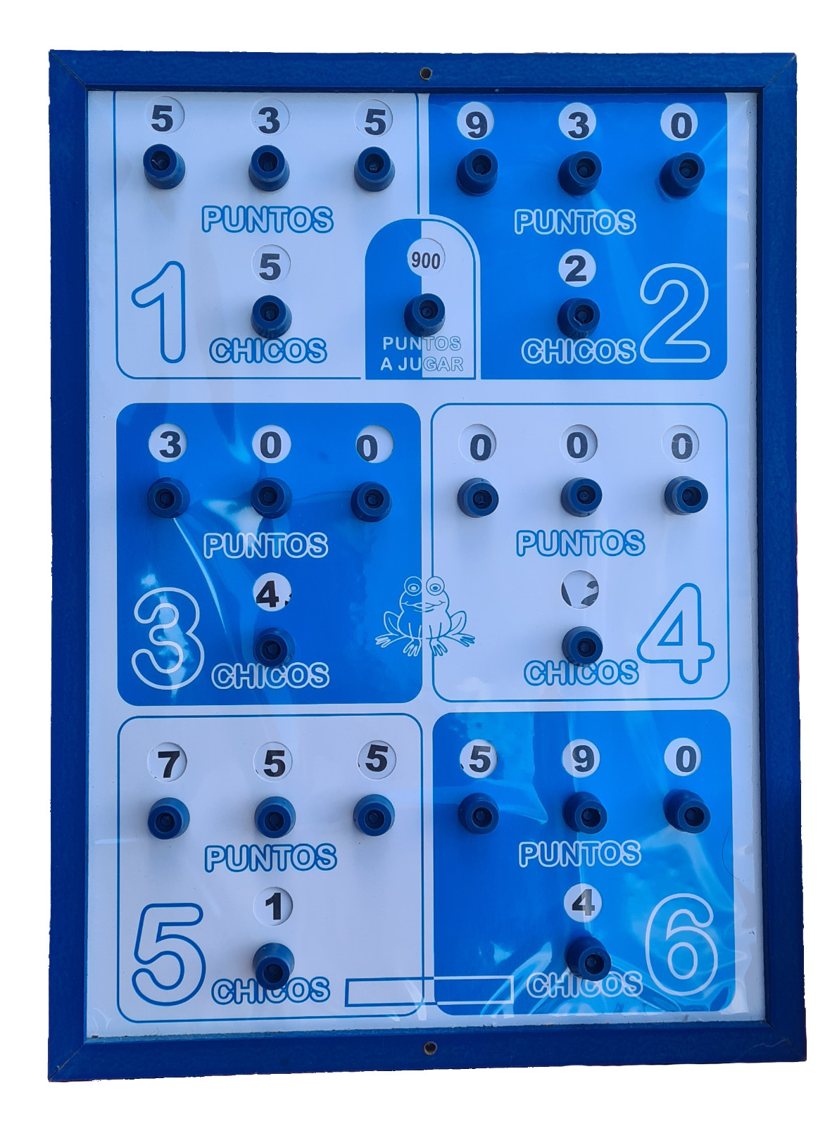 Juego de Sapo Rana Desarmable Millonarios Con Argollas y Tablero de Puntuación