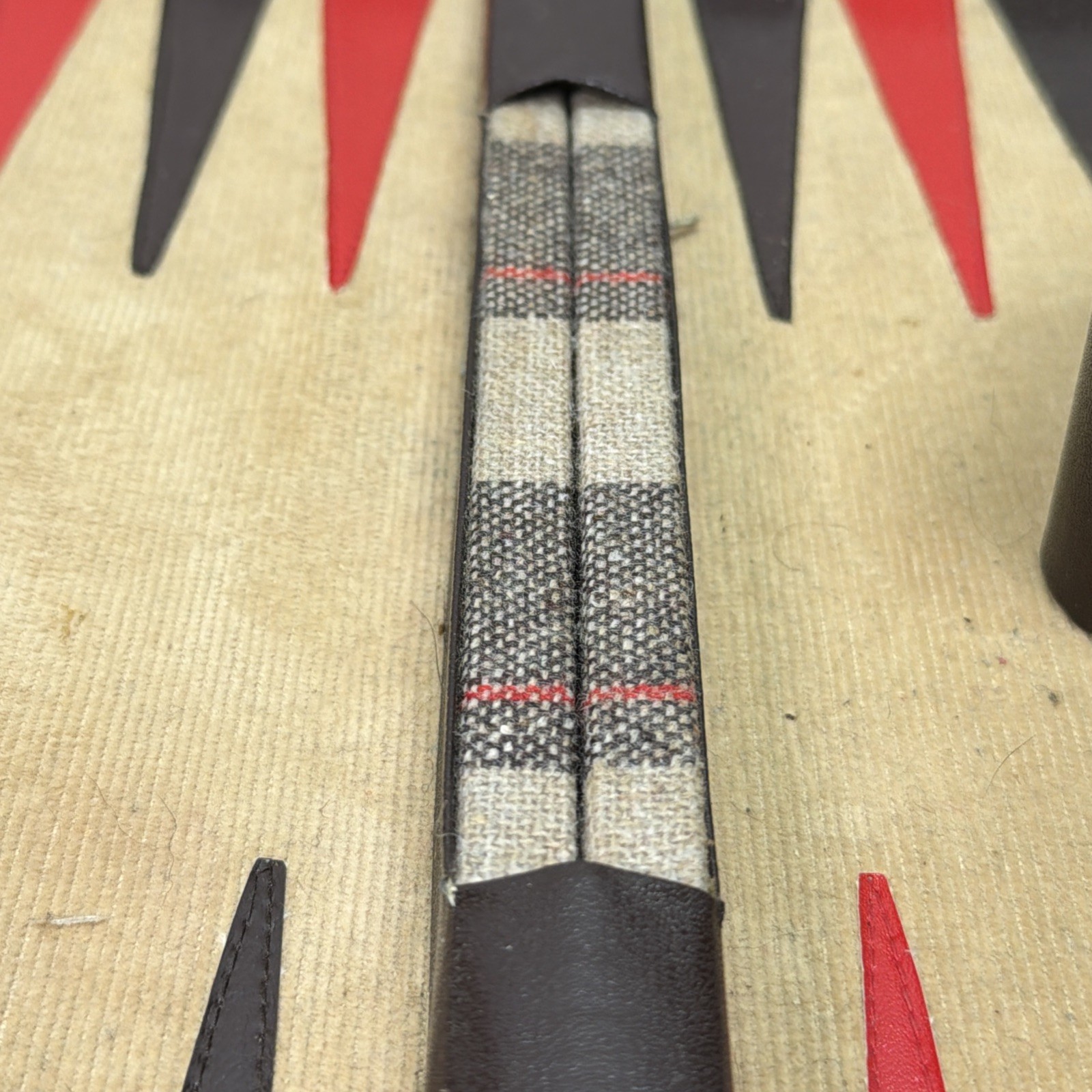 Vintage Aries Of Beverly Hills Backgammon Set Brown And Navy Plaid COMPLETE MCM