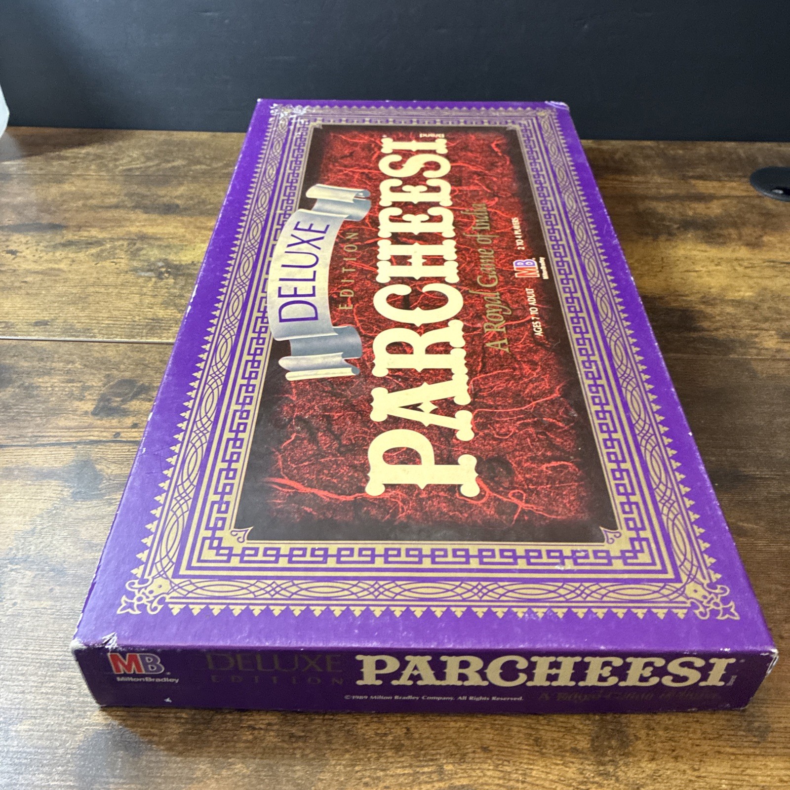 Parcheesi Deluxe Board Game 1989 VINTAGE Milton Bradley Classic COMPLETE Set