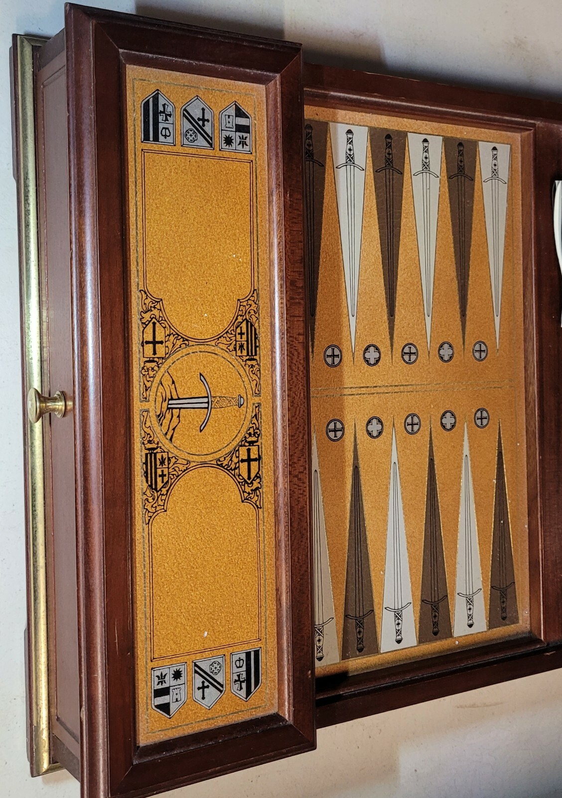 Vintage Franklin Mint Excalibur Backgammon Set 1986 Limited Edition Complete