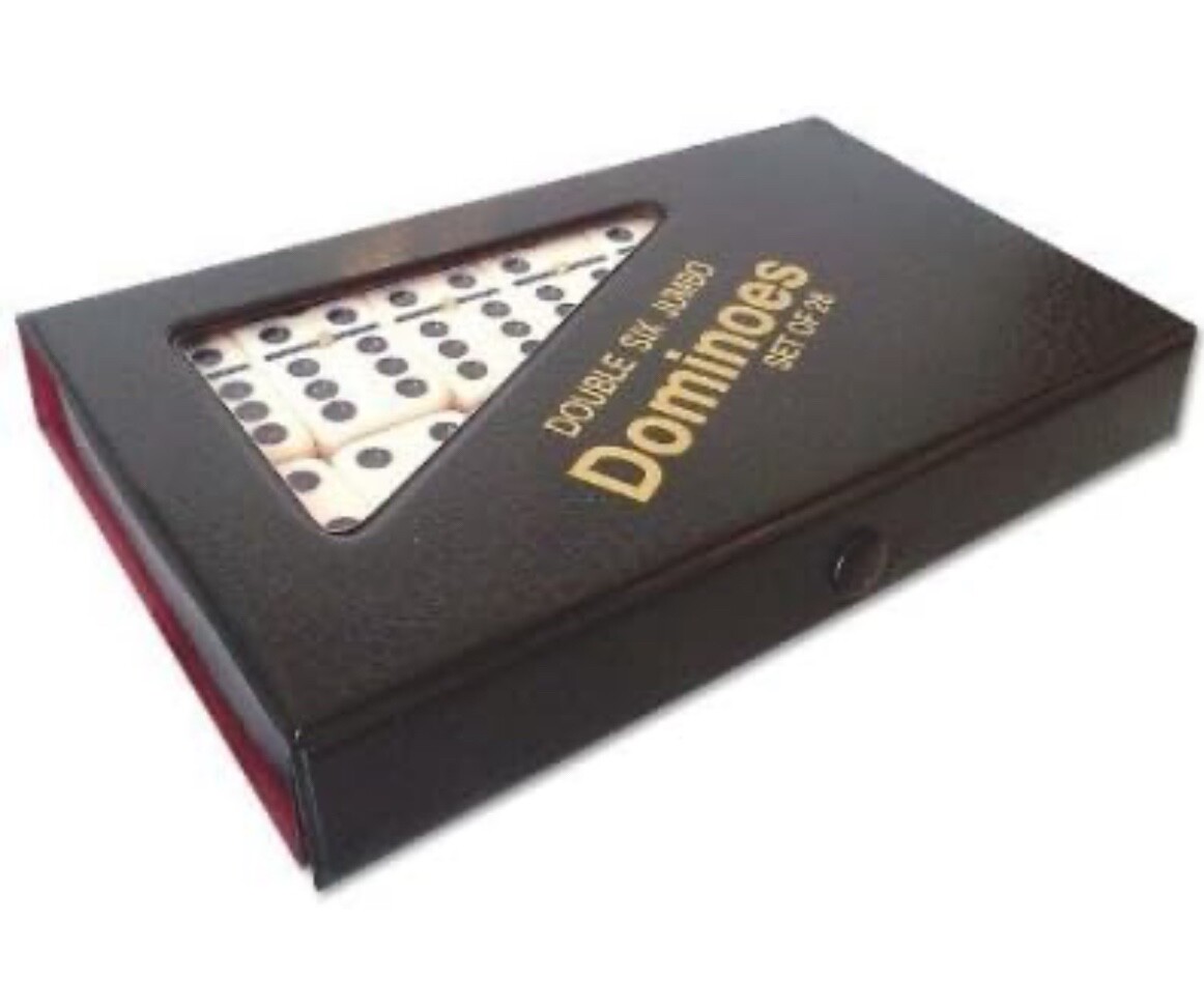 CHH Double 6 Profesional Sized Dominoes with Spinner – Ivory Set of 28