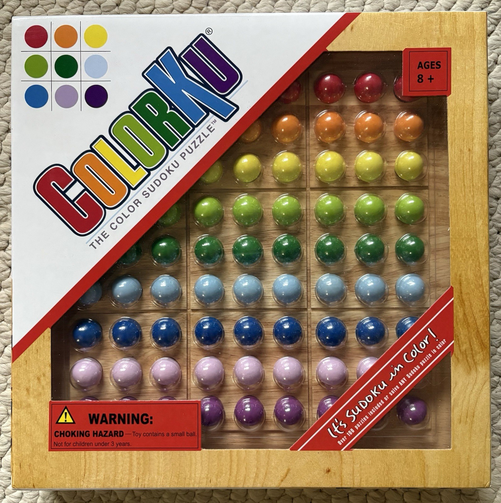ColorKu Color Sudoku Puzzle Wood Board Mad Cave Bird Games 2022 – New, Open Box
