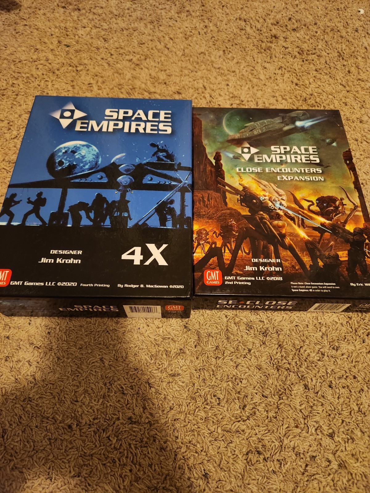Space Empires 4X GMT Games and Close Encounters Expansion with Storage Trays