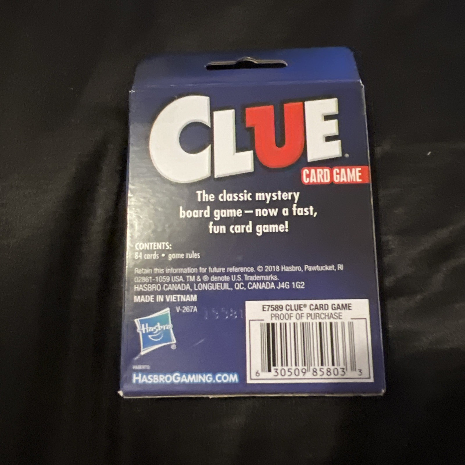Hasbro Gaming CLUE Card Game Ages 8+ Up to 4 Players – Brand New