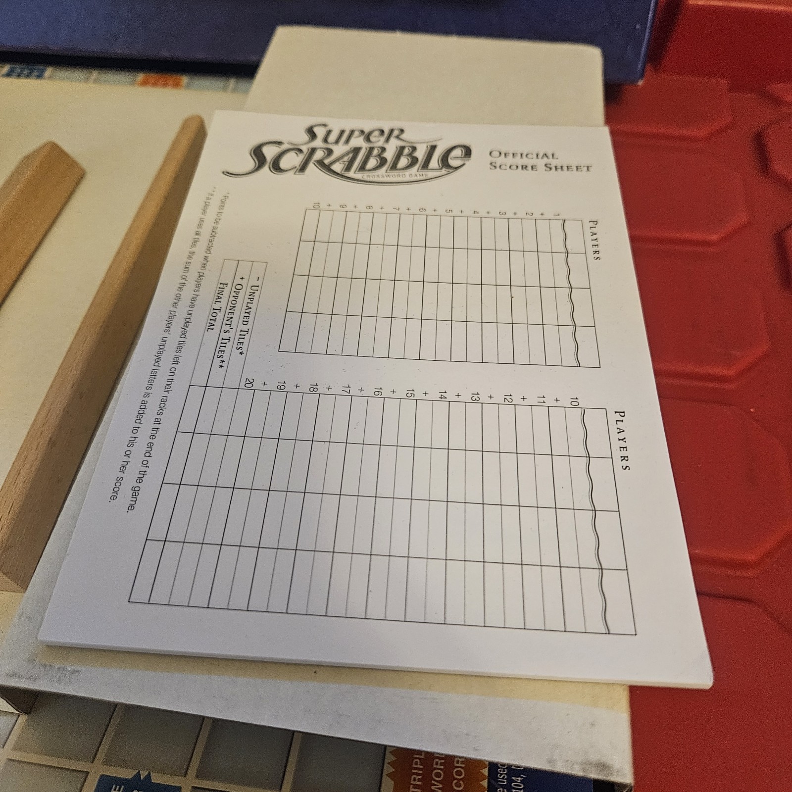 Super Scrabble Board Game – 2011 – 200 Tiles – (No Instructions)