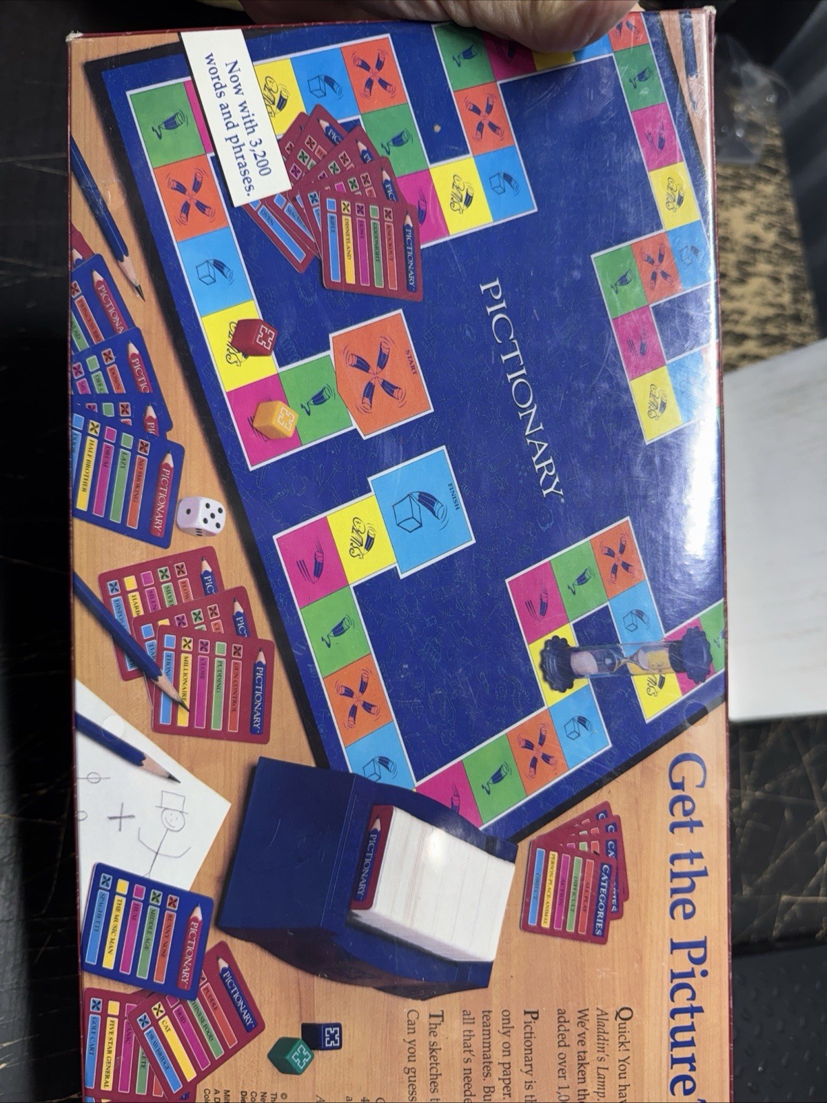 Vintage Pictionary 1997 Milton Bradley Board Game 90s – Family ~Brand New Sealed