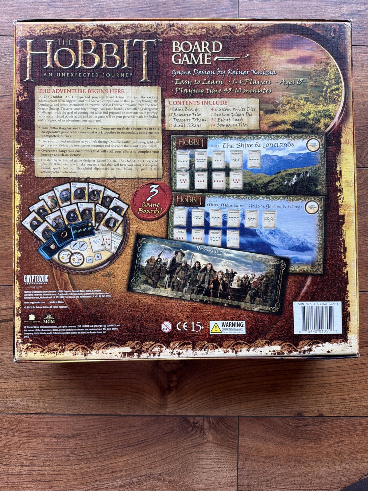 The Hobbit An Unexpected Journey Board Game Cryptozoic 2013 Complete Excellent