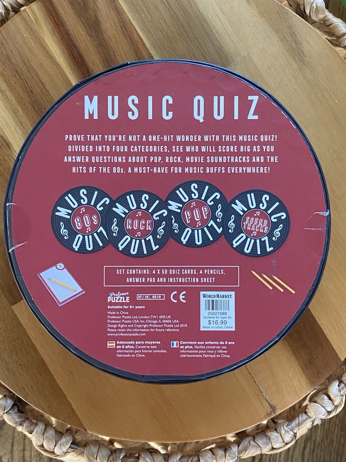 Music Quiz Game Open Box but Factory Sealed Cards Inside 200 Music Questions