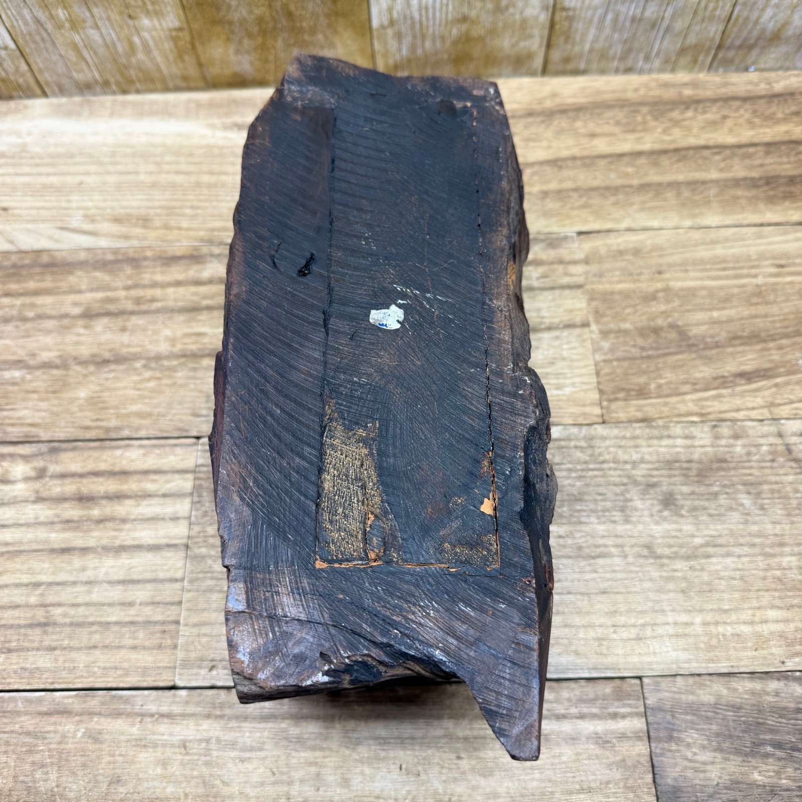 VTG Wood Hand Made Ironwood Dominos Set of 28 Tiles Rustic Log Case Complete