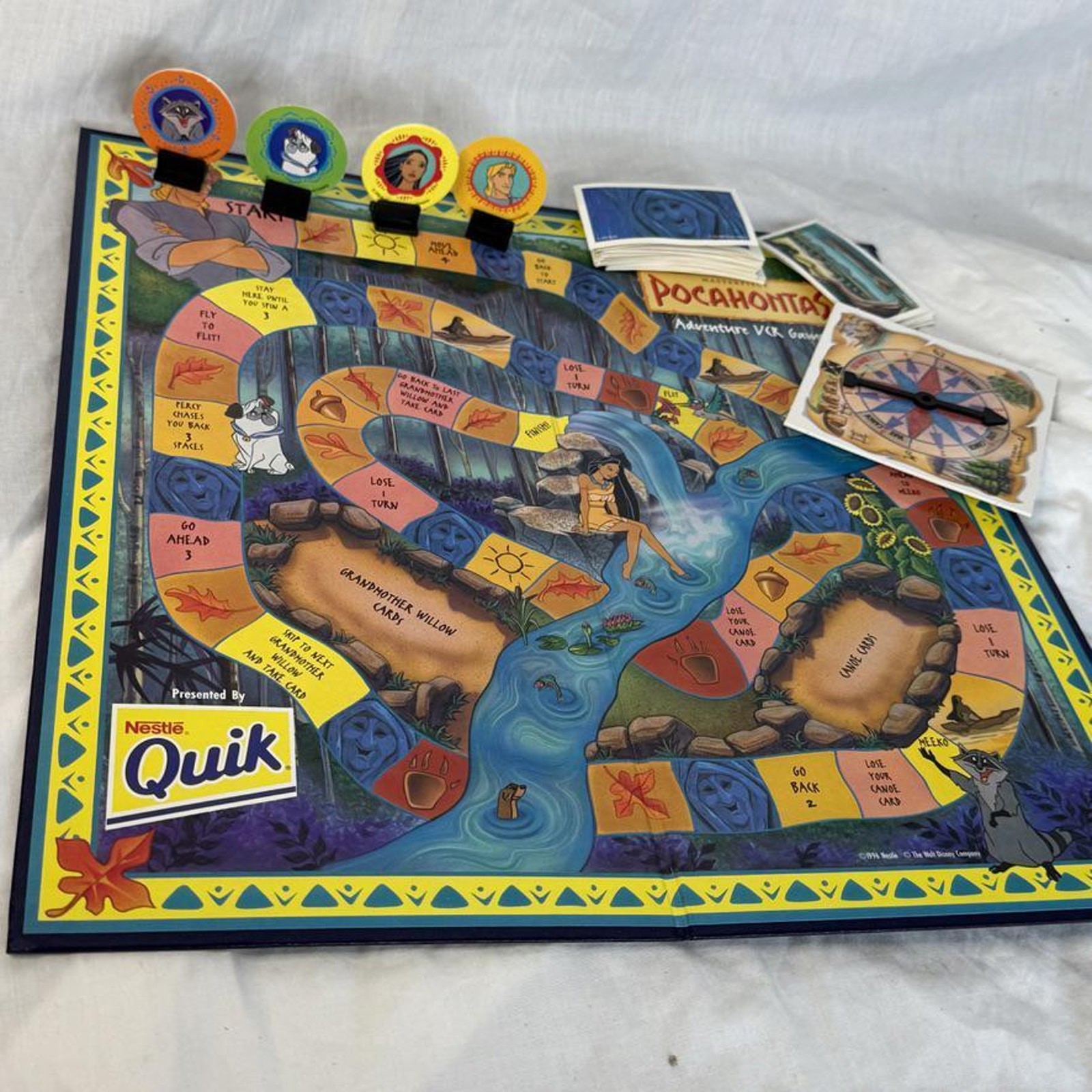 1996 Promo Disney’s Pocahontas Adventure VCR Board Game- Nestle Quik