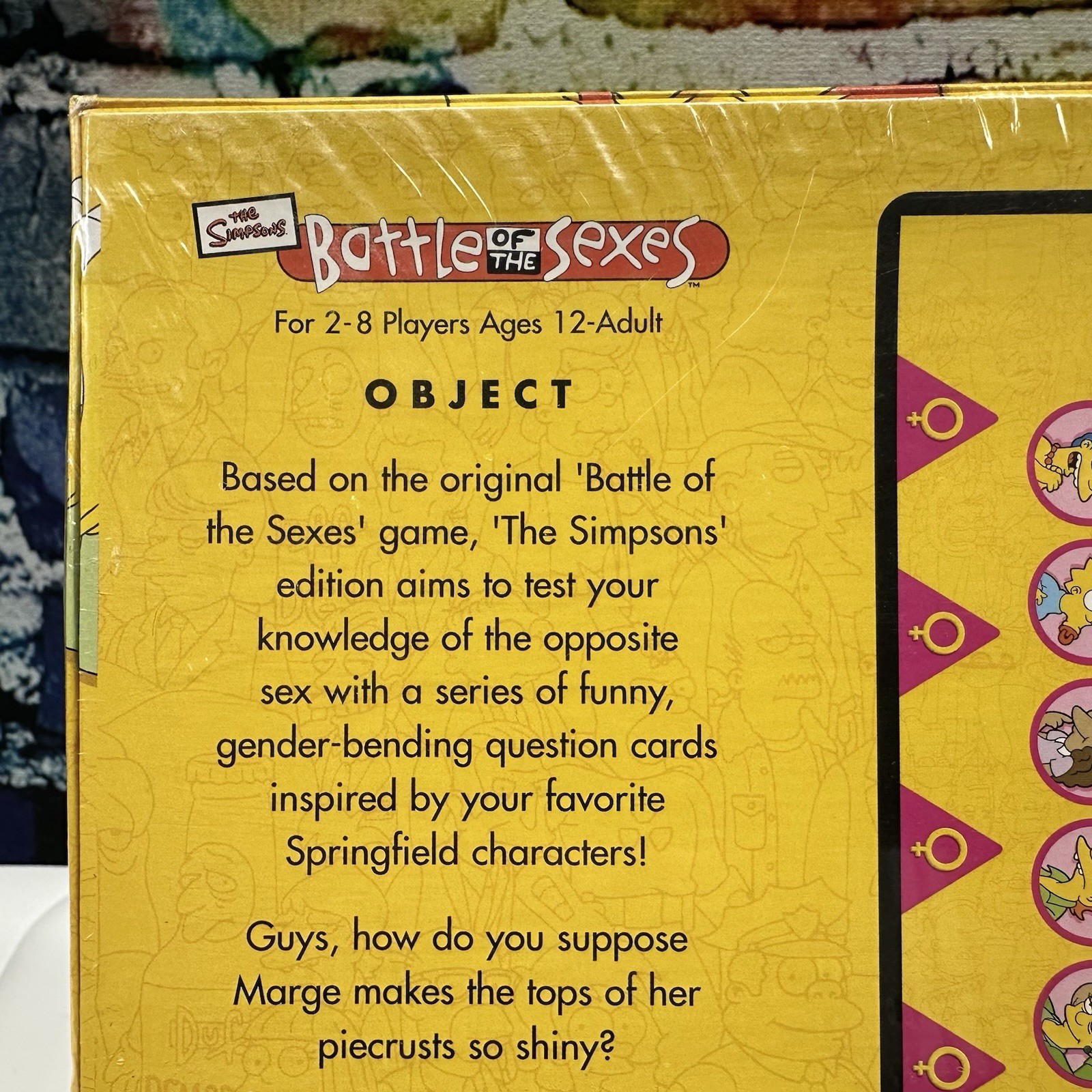 The Simpsons Battle Of The Sexes Board Game Spouses Vintage 2003 Ages 12+ NEW!