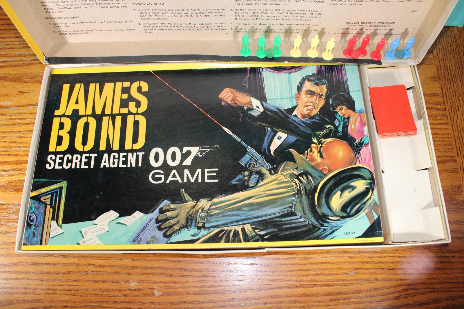 James Bond Secret Agent 007 Board Game 1964 Milton Bradley Incomplete For Parts