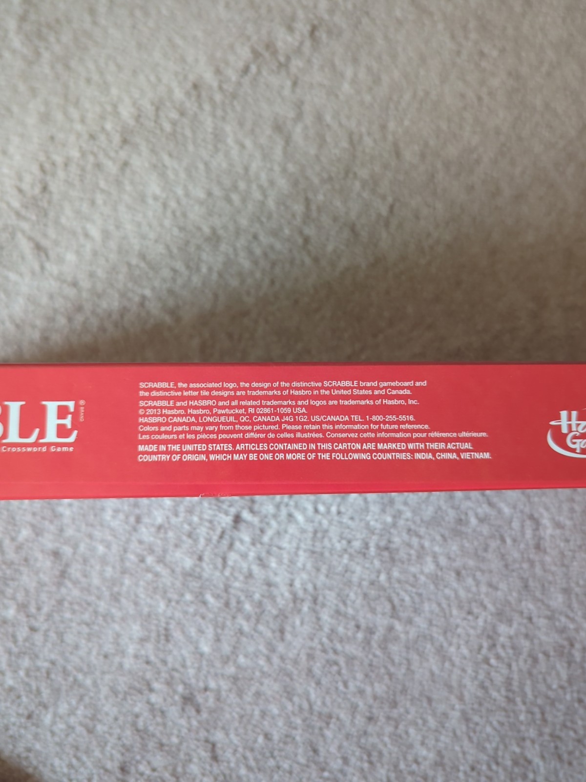 Scrabble Board Game 2013 Hasbro COMPLETE