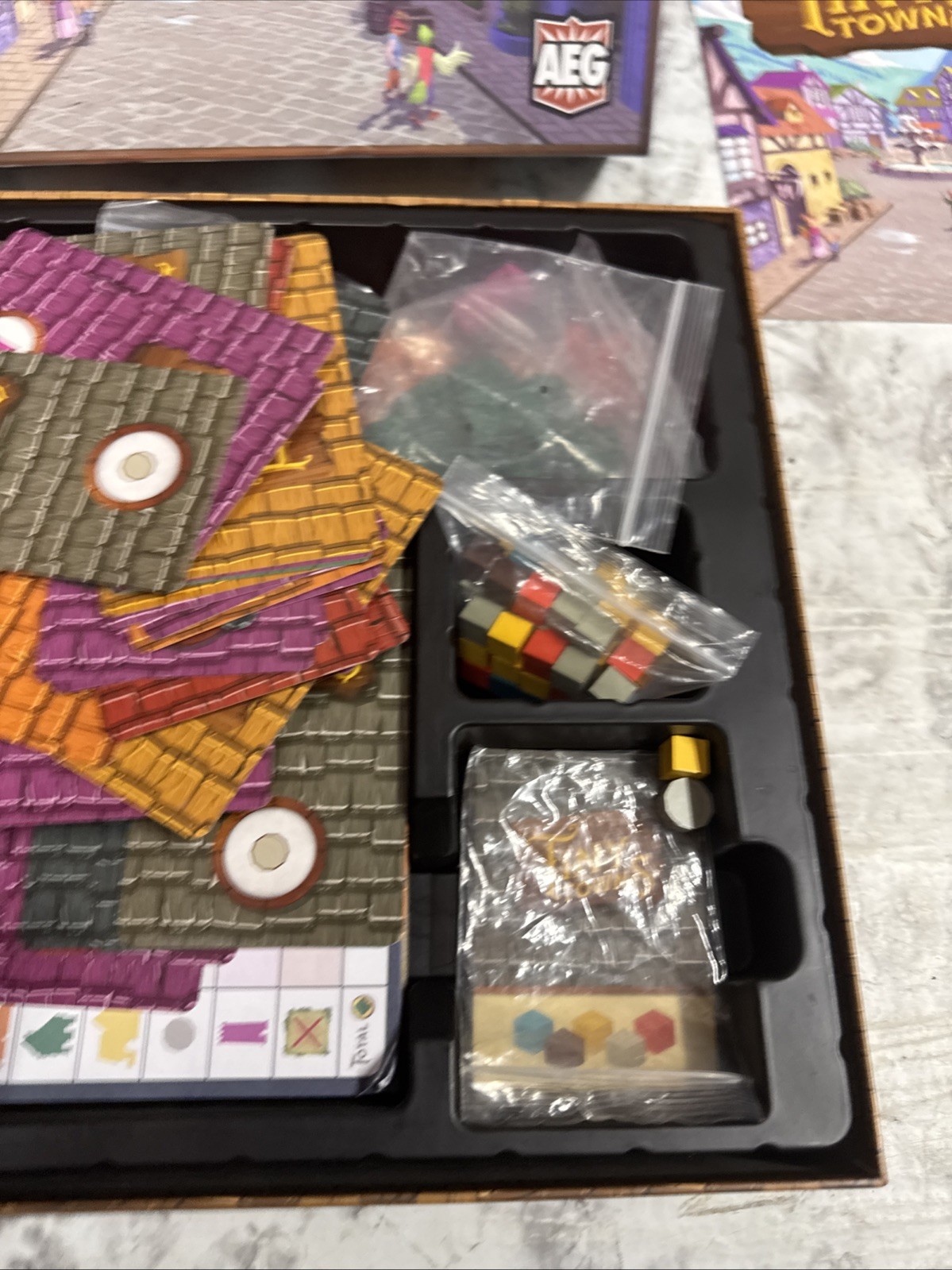 Tiny Towns Board Game – AEG Peter McPherson 2019 Complete Unused?